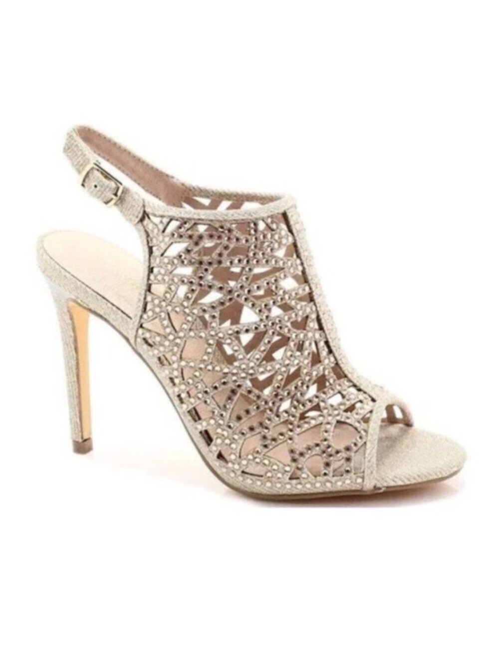 Taxi Savannah Gold Cage Strap Shoes SZ 37